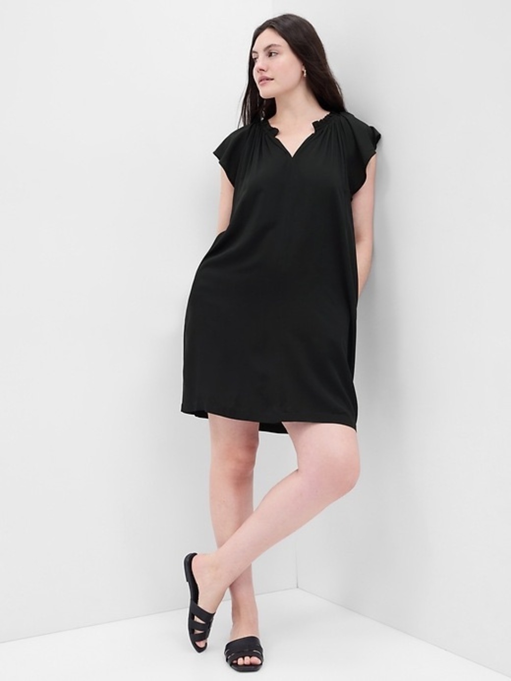 GAP Black Dress with Coral Lining